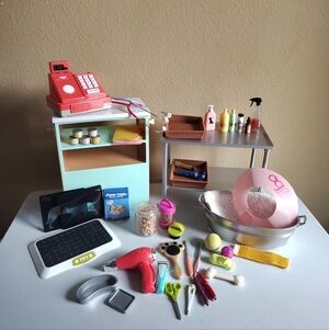 Our Generation 18" Doll Healthy Paws Vet Clinic Large Accessories Lot Play Set